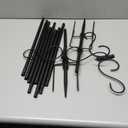 RCUICA Double Shepherds Hooks for Outdoor,2 Pack 90 Inch Bird Feeder Pole with 5 Prongs Base,Heavy Duty Shepherds Hook,Suitable for Garden in Hanging Flower Basket,Lantern,Bird Nests (90 Inch)