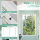 2 Pcs 22" x 36" Entry Door Frame Only Replacement Kit, 1 Lite for 1" Glass (Not Included), Exterior Front Door Glass Insert Kit White Window Grille Inserts Replacement