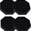 Drip Trays 6" Coffee Countertop Octagon Drip Tray Black Plastic Coffee Drip Tray With Honeycomb Grid, Pack of 4 (4 Pcs 6")
