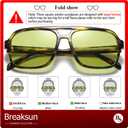 Retro Aviator Sunglasses for Women Men Trendy Classic 70s Square Aviator Sun Glasses Vintage Shades (A2 Green Leopard/Green)