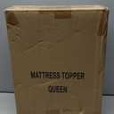 WhatsBedding Memory Foam Mattress Topper Queen Size, with 3D Bubble Mattress Pad Cover, Comfy Quilted 100% Cotton Layer for Back Pain, White,60"x80"