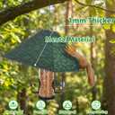 16" Metal Squirrel Baffle, Outdoor Bird Feeder Pole Squirrel Spikes Baffle, Hanging Bird Feeder for 4x4 Wooden Posts,Tree Trunks (Glass Green,1pc)