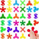 100 Pcs Mini Fidget Spinners, Stress Relief Sensory Toys, Party Favors Birthday Gift for Kids, Christmas Goodies Stuffers, Treasure Box Toys for Classroom Prizes (100)