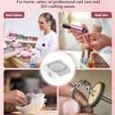 Upgraded Nail Dust Collector with Hand Rest, 10 Speeds, Reusable Filter, Quiet & Rechargeable, Professional Nail Fan Dust Tech Machine for Acrylic Gel Nails Polishing, Salon & Home, White