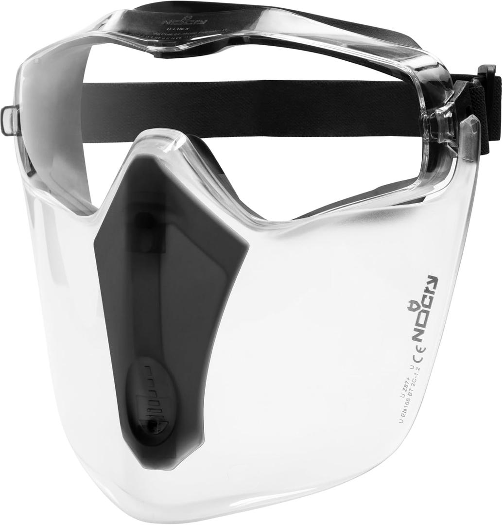 NoCry Safety Face Shield Mask for Work with Premium Anti Fog and Anti Scratch Technology  Durable ANSI Z87.1 Certified Grinding Face Shield with Extreme Impact Resistance