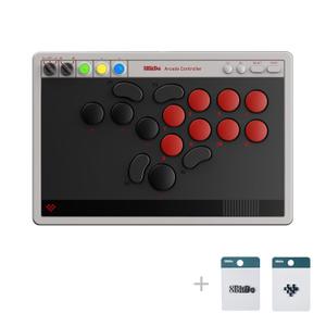 8Bitdo All-Button Arcade Controller for Switch/Switch 2 & Windows  Bluetooth, 2.4G, Wired Connectivity, Low-profile Mechanical Switches, 4 Programmable Buttons with fast-mapping, Hot-swappable PCB