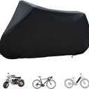 Waterproof Bike Cover for 2 or 3 Bikes Outdoor Storage, 2XL Bicycle Transportation or Travel Covers– Rain/Snow/Dust Resistant Cover for Mountain, Ebike or Motorcycle