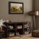 Framed Farmhouse Landscape Canvas Wall Art Vintage French Country Spring Natural Scenery Paintings Pictures Wall Decor Posters Printed Artwork Home Decoration