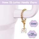 2 x Stanley Cup Accessories Set,Including 2 Pcs 0.4in Straw Cover, 1 Silicone Spill-Proof Stopper Set of 3, 1 Name ID Letter Handle Charm, 1 Silicone Cup Boot Fits Stanley 40&30 Oz Tumbler (M)