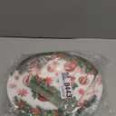 100 Pcs Christmas Oval Paper Plates and Napkins Set, 10" x 12" Large Disposable Plates for Christmas Party Supplies