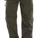 Jessie Kidden Mens Waterproof Hiking Pants, Outdoor Snow Ski Fishing Fleece Lined Insulated Soft Shell Winter Pants (6070 Army green 29)