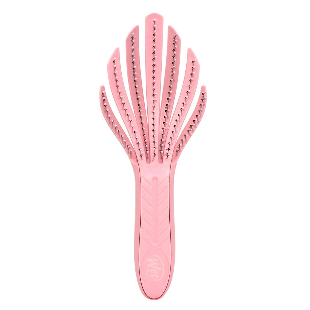Wet Brush Go Green Curl Detangler Hair Brush, Pale Pink, Ultra-Soft IntelliFlex Detangling Bristles Glide Through Tangles with Ease, Great For Curls, No Split Ends & Pain-Free for Wet or Dry Hair (1 Count (Pack of 1))