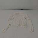 Women Knit Crochet Hollow Out Fishnet Top Long Sleeve See Through Mesh Shirt Sexy Club Streetwear, Size: S/M