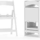 Flash Furniture Hercules Series Kids Padded Folding Chairs for Children, Children's Event Seats with 264-lb. Static Weight Capacity, Set of 10, White