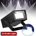 ENUOLI Mini LED Strobe Light White Color with 24 Super Bright LED Variable Speed Control for Christmas Clubs Stage Light Effect DJ Disco Bars Parties Halloween (White Color)