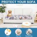 Smiry Printed Couch Cushion Covers, Stretch Soft Couch Covers for Sofa, Washable Non-Slip Sofa Slipcover Furniture Protector for Indoor and Outdoor (3 Pack, Beige)