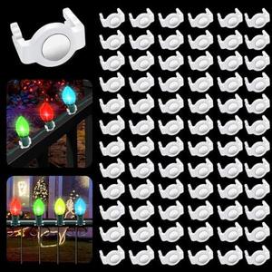 UQM Pack C9 Magnetic Christmas Light Clips, Extra Strong Magnetic Clip Hooks for Christmas Lights, Magnet Light Clips for C9 C7 Sockets Metal Roof Gutters Outside Patio Holiday