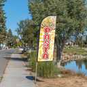 Pasta Food Feather Flag for Business Advertising 6 FT Swooper Flag for Storefronts Retailers Shops Food Trucks Events and Fairs (Flagpole Not Included)