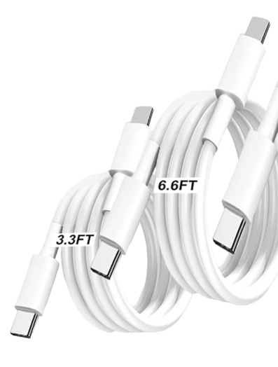 LOFPYE 2 Pack [3.3FT+6.6FT] 60W USB C to USB C Cable, Type C to Type C Cable,Fast Charging Cable for iPhone 17 16 15 Pro Plus Pro Max Air，for Galaxy S25, for iPad, for MacBook and More