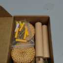 4 Pcs Curtain Holdbacks,Curtain Holders for Wall,Handcrafted Bohemian Rattan&Beech Wood Curtain Hooks-Unique Artisanal Drapery Tiebacks for Boho Home Decor in Bedroom, Living Room, Study