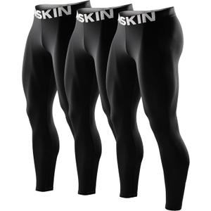DRSKIN 5, 4, 3 or 1 Pack Mens Compression Pants Tights Leggings Sports Baselayer Running Athletic Workout Active (X-Large)