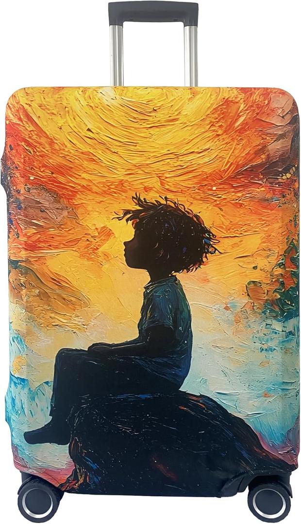 Meetravel Luggage Covers For Suitcase Tsa Approved,Suitcase Cover Protector Fit 1820 Inch,Washable Elastic Stretchy Antiscratch Luggage Sleeve