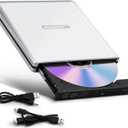 Aluminum External Blu Ray Drive, Support 25G Disc Read/Write Bluray Drives, USB 3.0 and Type-C Portable 3D Blu-Ray BD DVD CD Burner for Laptop PC Compatible with Mac OS Windows XP/7/8/10/11