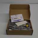 Ravinte 50 Pack 25 Pairs 1/2 Inch Overlay Cabinet Door Hinges Kitchen Satin Nickel Semi-Concealed Face Mount Self-Closing Cabinet Hinges with Bumpers & Screwdriver