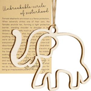 Friendship Elephant Easter Ornament with Story Card, Sisterhood Gifts for Women Tribe, Easter Basket Stuffers for Best Friends and Sisters, Special Bond Decor, Friendship Gifts for Women(Sisterhood)