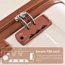 4-Piece Luggage Set, Suitcase with TSA Lock Travel Duffel Bag Wet-Dry Toiletry Bag, Ivory