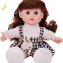 13Interactive Baby Dolls, Sweet Smile Face Baby Doll with Soft Body and Open/Close Eyes,Realistic BabyDollswith HairforKids Age3+ (White)