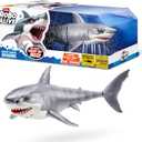 Robo Alive Great White Shark Series 1 by Zuru, Battery-Powered Robotic Light Up Shark, Summer Pool & Bath Toy