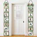 2 x Blulu Eucalyptus Welcome Back to School Banner, 14 Pcs Ready to Learn Classroom Door Decorations, First Day of School Bulletin Board Signs for Teachers, Kindergarten Elementary