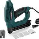 Electric Nail Gun 18 Gauge, 2 in 1 Brad Nailer Heavy Duty, 120V Stapler Gun with 2000pcs Nails and Crown Staples for Carpentry, Upholstery, DIY