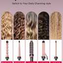 5 in 1 Curling Wand Set, Multi Curling Iron Wand with Thermal Brush and 4 Interchangeable Ceramic Curling Wand for Women in All Hair Type,Dual Voltage Hair Curler
