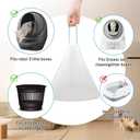 2 x Cat Litter Box Liners 60 Count, Waste Bags for Self-Cleaning Cat Litter Box, Replacement Extra Large Cat Litter Box Liners, 26 x 15.7 Inches3 Packs/60 Counts (Blue)