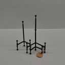 Deco 79 Metal Display Easel Tabletop Easel with Ball Details, Set of 3 Display Stand 12", 10", 8"H, Black