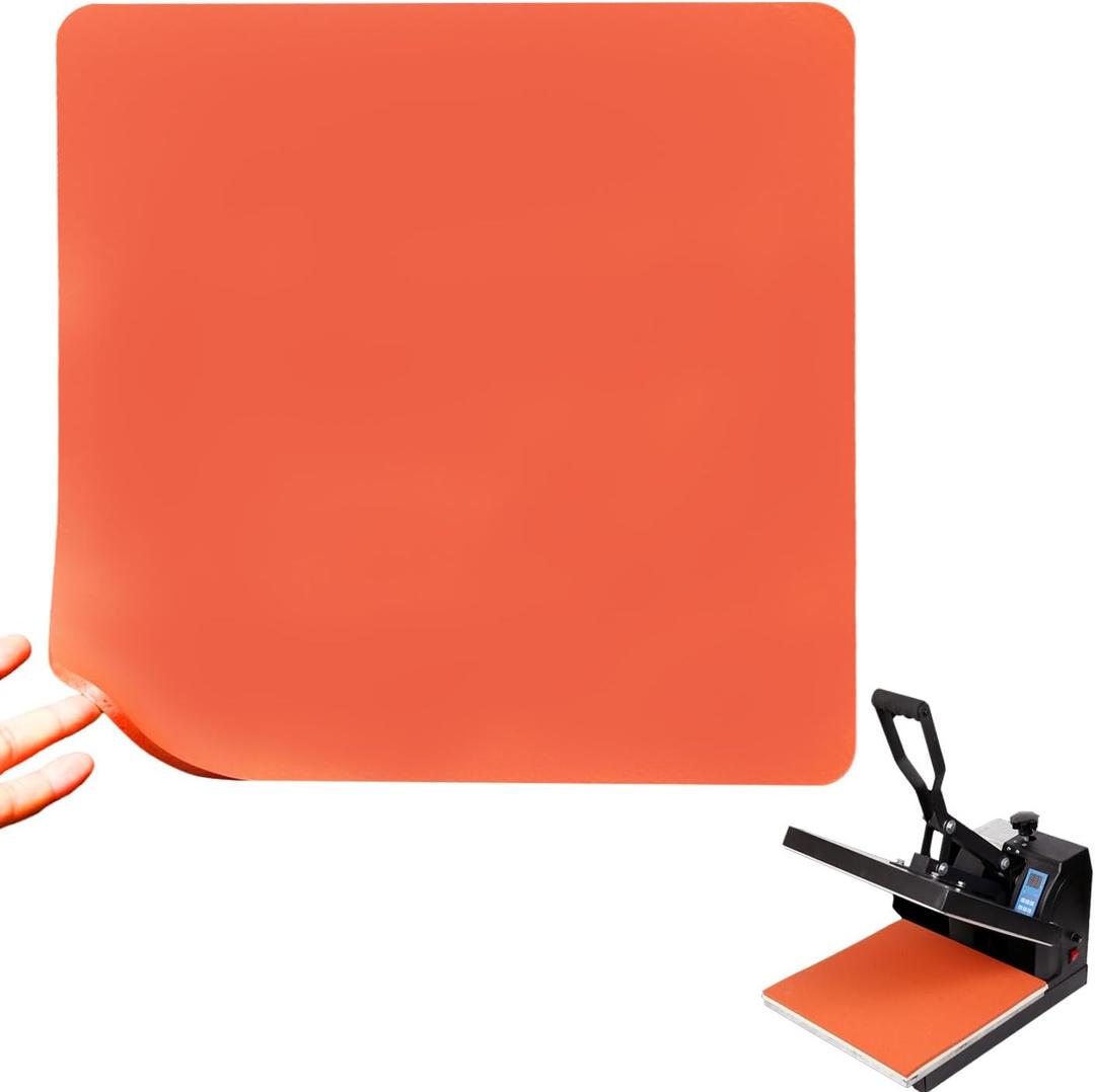 Heat Press Mat - 15x15 Inch Heat Resistant Insulation Silicone Pad for Heat Press Vinyl HTV Transfer Ironing