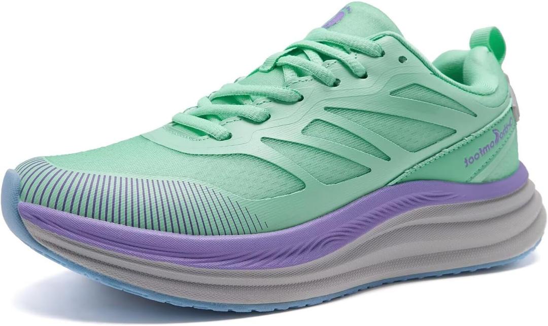 Women's Orthopedic Road Running Shoes: Comfortable Arch Supports Plantar Fasciitis Orthotic Sports Athletic Sneakers, Casual Flat Feet High Arch Tennis Work Walking Shoes for Foot Heel and Pain Relief (6.5, W2-lake Blue)