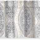 DriftAway Adrianne Damask and Floral Pattern Window Curtain Valance Single 52 Inch by 14 Inch Plus 1.75 Inch Header Beige and Gray