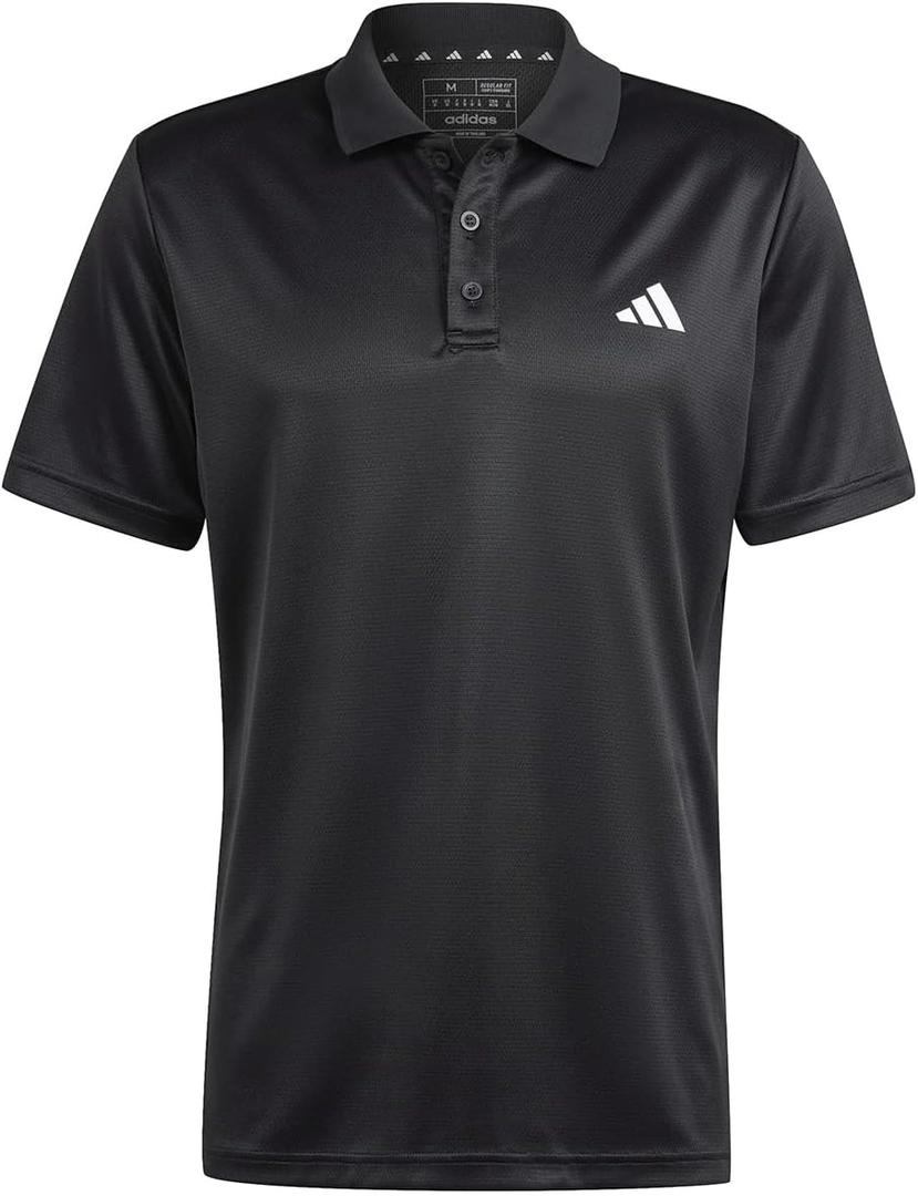 adidas Men's Train Essentials Polo Shirt (Large, Black)