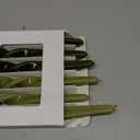 Olive Green Dark Green Christmas Spiral Taper Candles - Set of 6 Twisted Candlesticks 9.5 Inch Tall for Home Decoration Holiday Wedding Party