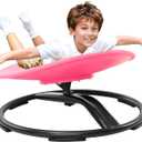 Zhenx Spinning Chair for Autistic Kids (Ages 3-18) - 220LBS Capacity Sensory Swivel Seat - Sensory Toy for Teens with ADHD/ Autism - Sit and Spin Calming Gift to Improve Focus & Body Balance (Pink)