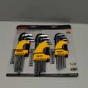 Mount 30PCS Long Arm Hex Key Set, Professional Allen Star Key Wrenches, Cr-V Alloy Steel, Portable Driver Tool Kit with Hinged Carry Case for Home Maintenance and Vehicle Repair, Metric/SAE/Torx