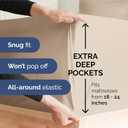 Extra Deep Queen Sheet Set - 4 Piece Breathable & Cooling Bed Sheets - Easily Fits 18 to 24 inch Mattress - Ultra Soft, Wrinkle & Fade Free w/ Extra Deep Pockets - Comfy Hotel Luxury Bedding - Wheat
