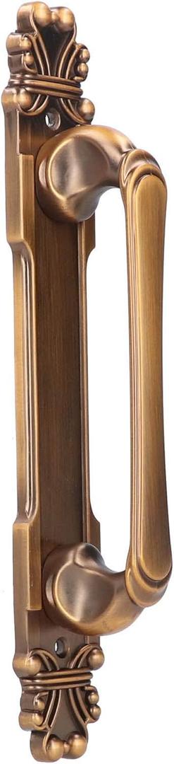 Fdit Zinc Alloy Cabinet Handle, Antique Surface Mount Door Pull 280mm with 195mm Hole Distance European Style Furniture Hardware for Wardrobe Drawer Closet