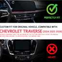 7PCS Aluminum Alloy Knob Cover Trim Set (Red) - Interior Upgrade Accessories, Control Knob Caps for Enhanced Grip, Compatible with 2024-2026 Chevy Traverse