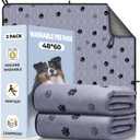 Fostanfly Non-Slip Washable Pee Pads for Dogs, 2 Pack 48''x60'' Extra Large Ultra-Absorbent and Leak-Proof Reusable Potty Training Pads for Dogs, Puppy and Cats of Add 8 Lanyards