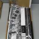 Universal TV Stand - Table Top TV Stand for 27-60 inch LCD LED TVs - 6 Level Height Adjustable TV Base Stand with Tempered Glass Base & Wire Management, VESA 400x400mm