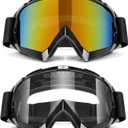 Lievermo Motorcycle ATV Dirt Bike 2-Pack Motocross Ski Goggles MX Riding UTV Helmet Offroad Dustproof Glasses